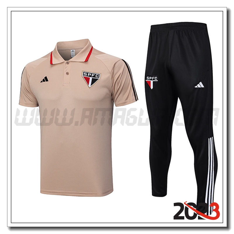 Kit Maglia Polo Sao Paulo FC Giallo 2023 2024
