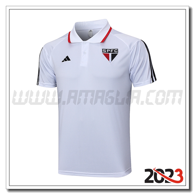 Maglia Polo Sao Paulo FC Bianco 2023 2024