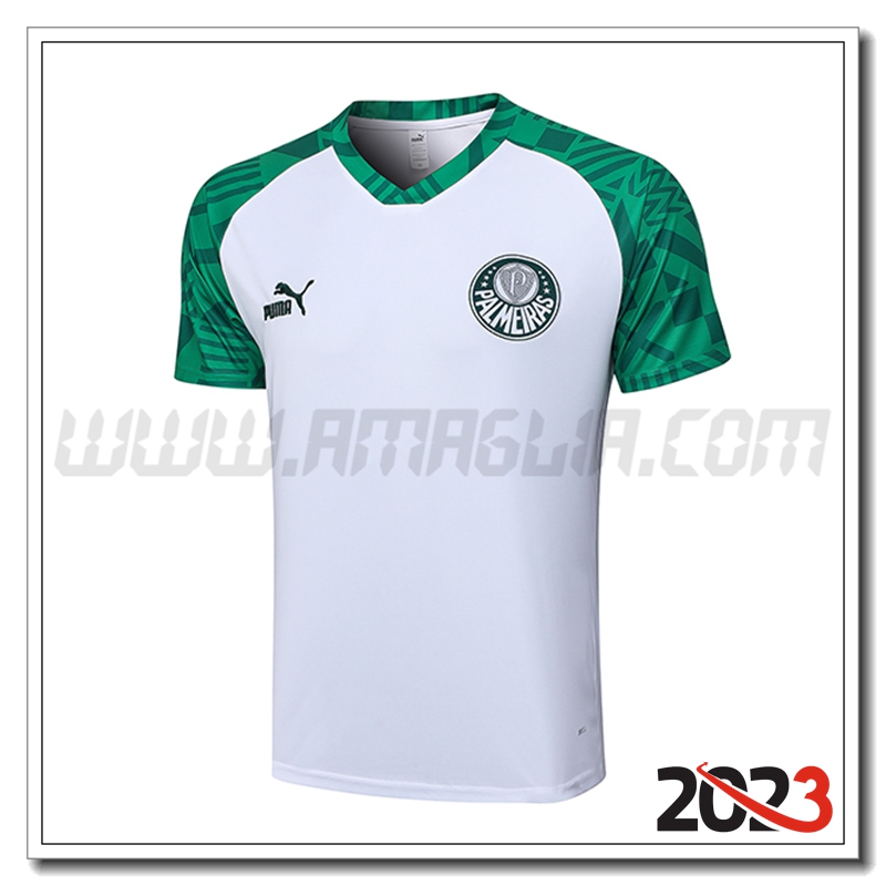 T Shirt Allenamento Palmeiras Bianco 2023 2024