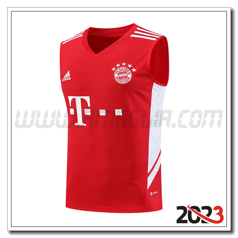 Canotta Allenamento Bayern Monaco Rosso 2023 2024 -02