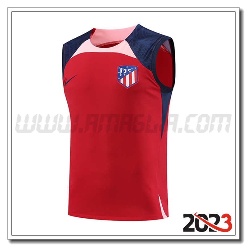 Canotta Allenamento Atletico Madrid Rosso 2023 2024 -02