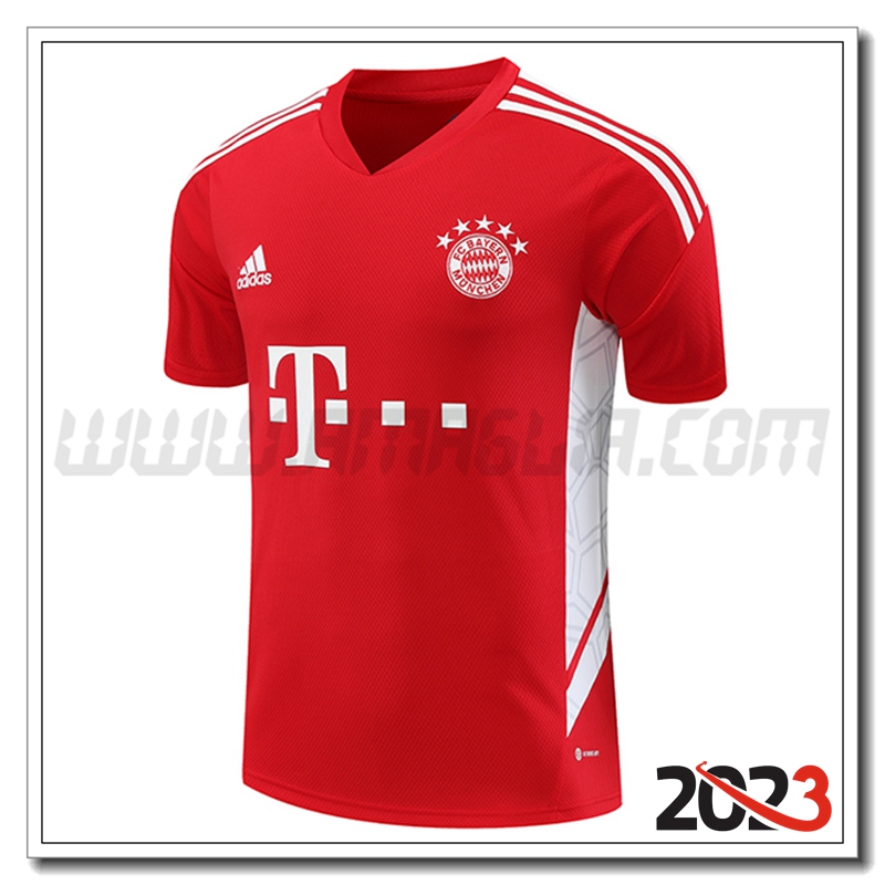 T Shirt Allenamento Bayern Monaco Rosso 2023 2024