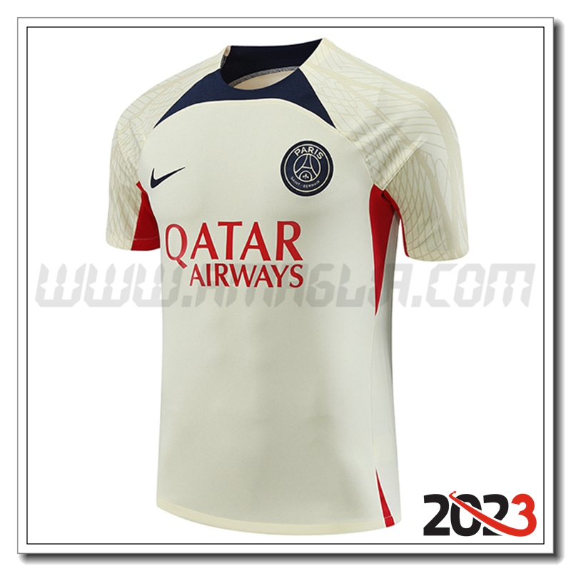 T Shirt Allenamento PSG Giallo 2023 2024 -02