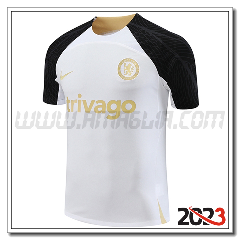 T Shirt Allenamento FC Chelsea Bianco 2023 2024 -02
