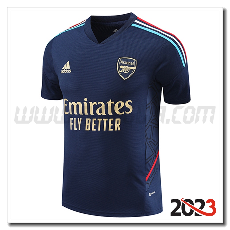 T Shirt Allenamento Arsenal Blu Marina 2023 2024 -02