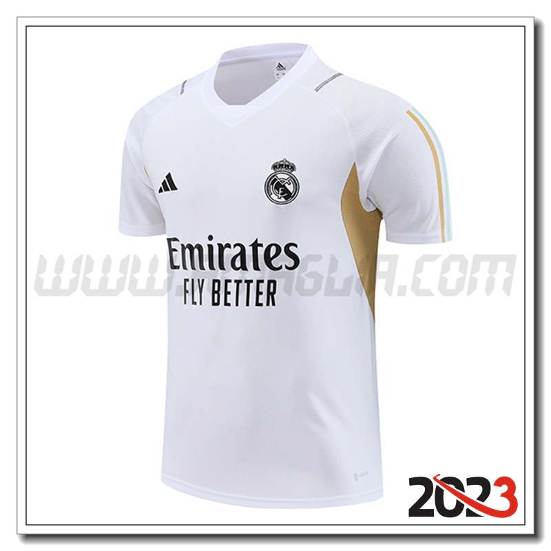 T Shirt Allenamento Real Madrid Bianco 2023 2024 -02