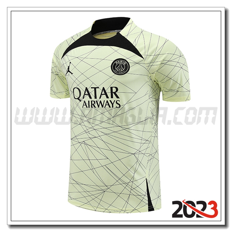 T Shirt Allenamento PSG Giallo 2023 2024 -03