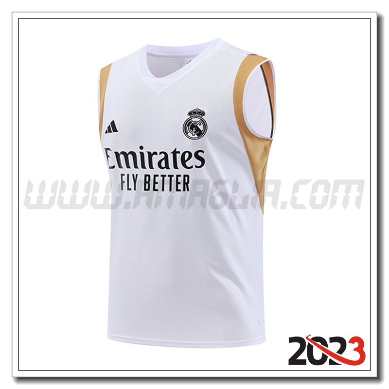 Canotta Allenamento Real Madrid Bianco 2023 2024 -02