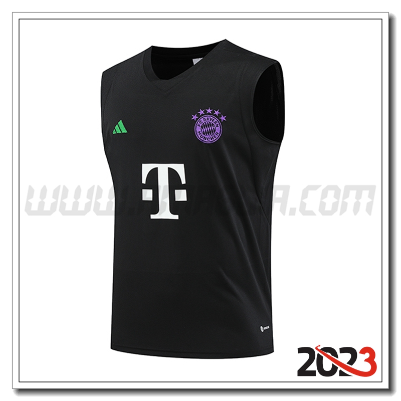 Canotta Allenamento Bayern Monaco Nero 2023 2024 -02