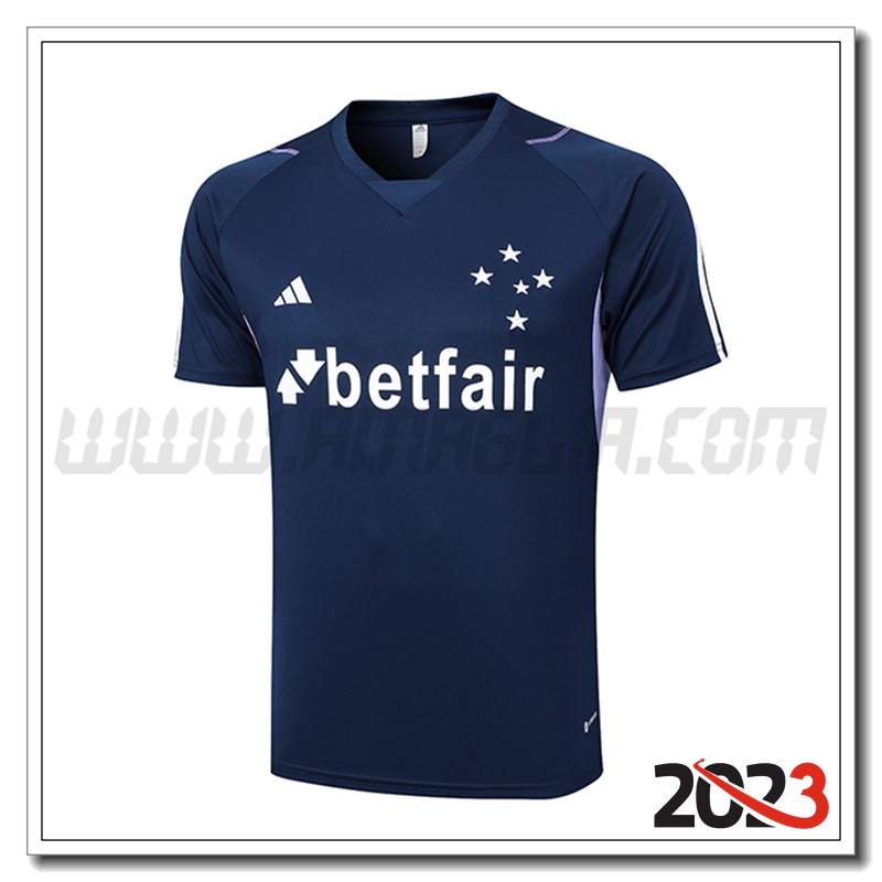 T Shirt Allenamento Cruzeiro Blu Marina 2023 2024