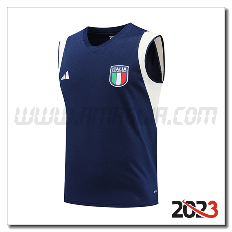 Canotta Allenamento Italia Blu Marina 2023 2024