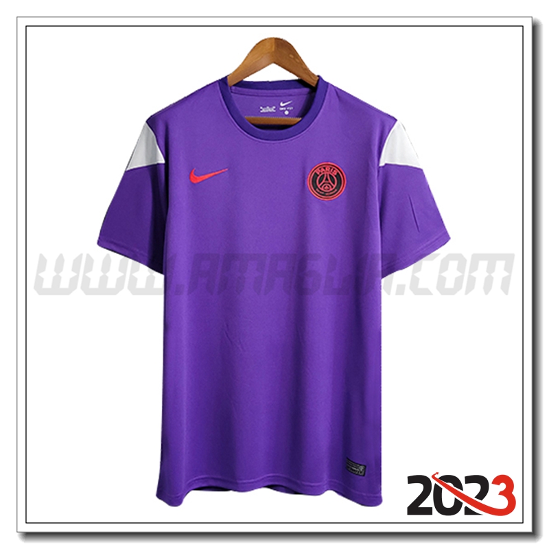 T Shirt Allenamento PSG viola 2023 2024