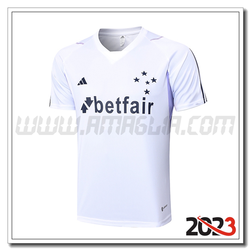 T Shirt Allenamento Cruzeiro Bianco 2023 2024