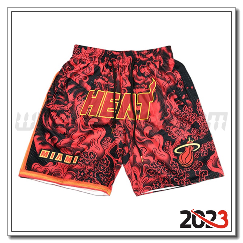 Pantaloncini NBA Miami Heat Nero/Rosso