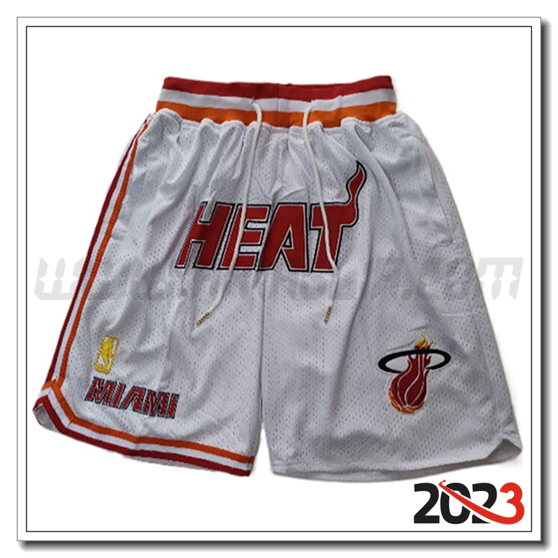 Pantaloncini NBA Miami Heat Bianco -02