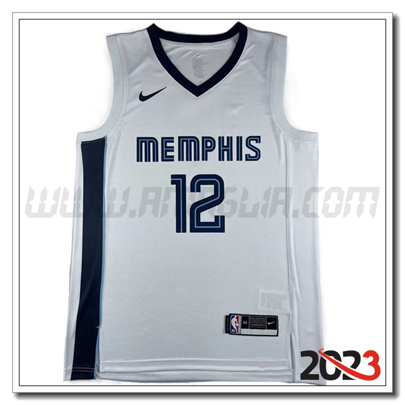 Maglia Memphis Grizzlies (MORANT #12) 2023/24 Bianco