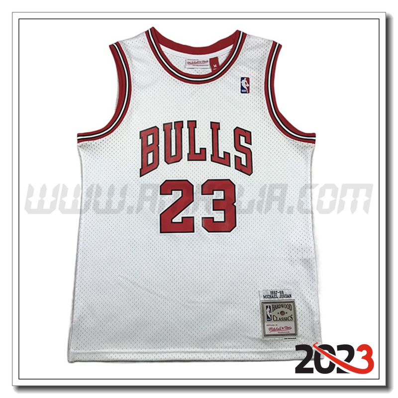 Maglia Chicago Bulls (JORDAN #23) 2023/24 Bianco -02