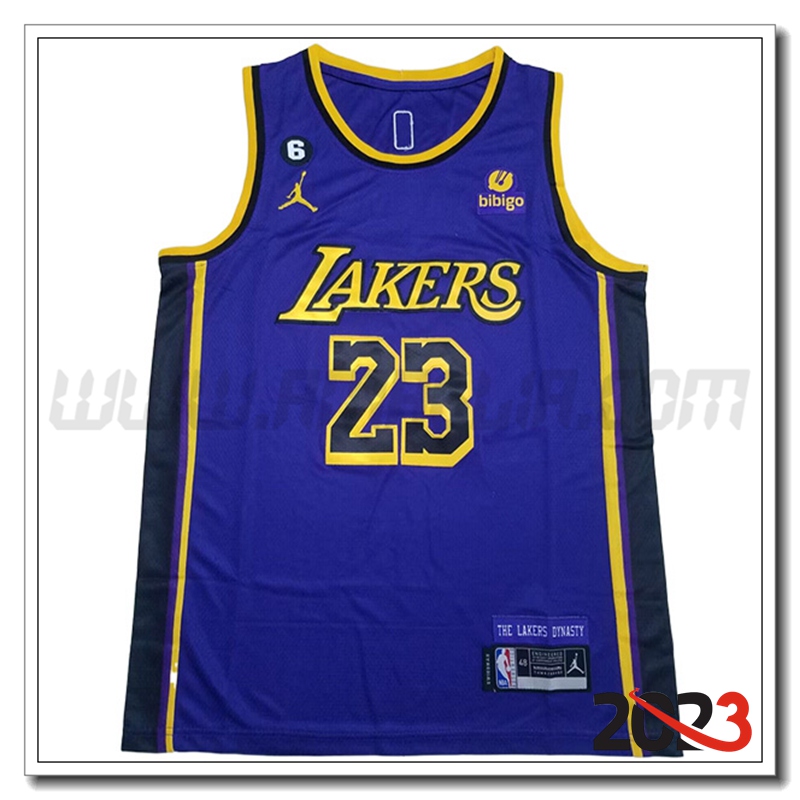 Maglia Los Angeles Lakers (JAMES #23) 2023/24 Blu