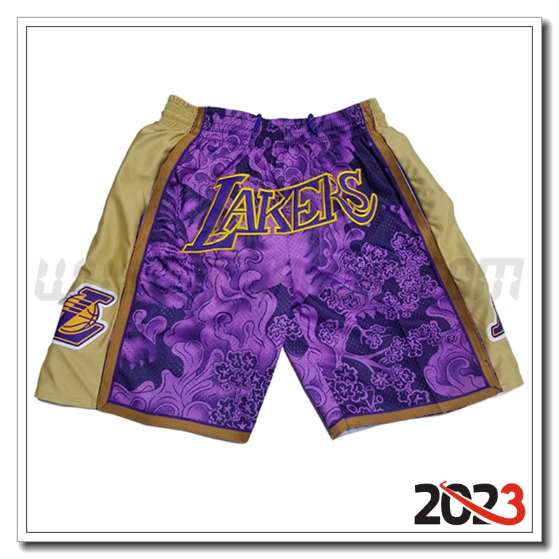Pantaloncini NBA Los Angeles Lakers viola