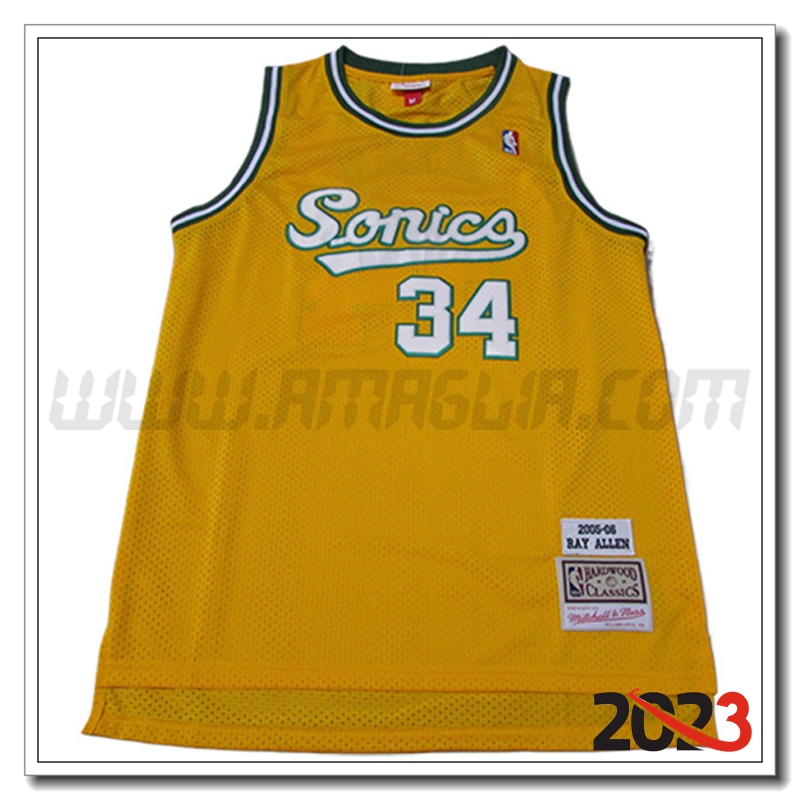 Maglia Oklahoma City Thunder (ALLEN #34) 2023/24 Giallo