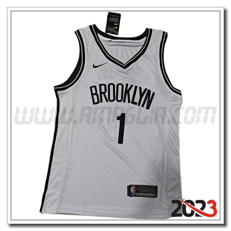 Maglia Brooklyn Nets (BRIDGES #1) 2023/24 Bianco