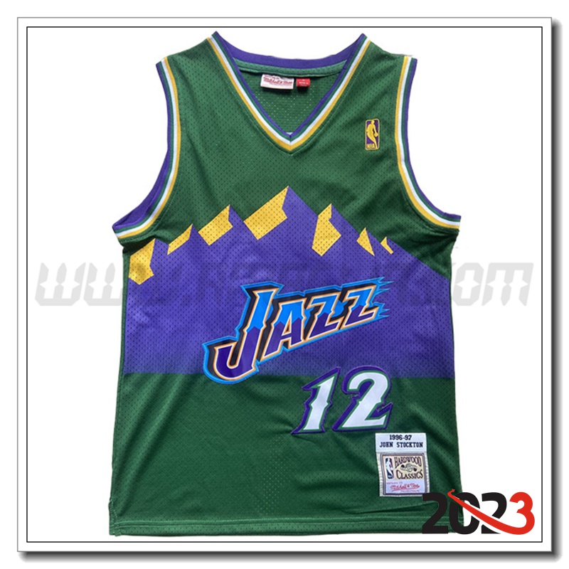 Maglia Utah Jazz (STOCKTON #12) 2023/24 Verde