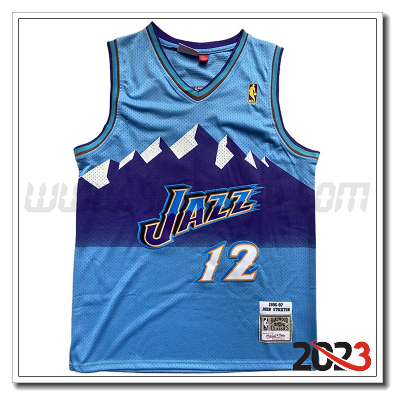 Maglia Utah Jazz (STOCKTON #12) 2023/24 Azzurro