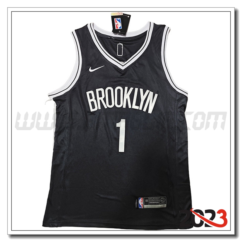 Maglia Brooklyn Nets (BRIDGES #1) 2023/24 Nero