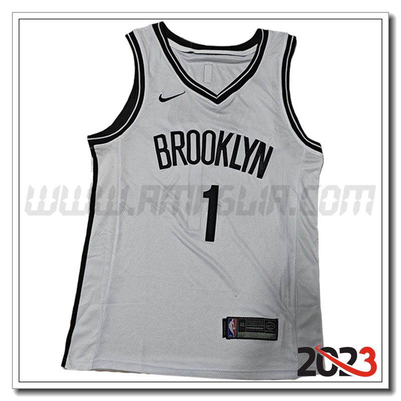 Maglia Brooklyn Nets (BRIDGES #1) 2023/24 Bianco -02