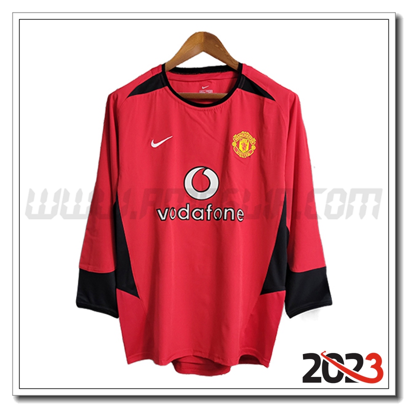 Prima Maglia Retro Manchester United Manica lunga 2002/2004