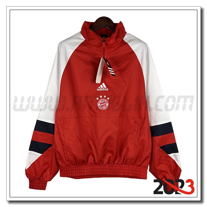 Giacca A Vento Bayern Monaco Rosso 2023 2024