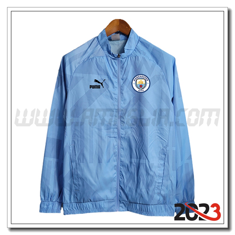 Giacca A Vento Manchester City Azzurro 2023 2024