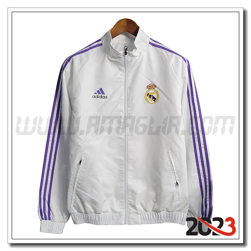 Giacca A Vento Real Madrid Bianco 2023 2024 -03