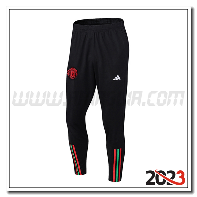 Pantaloni Allenamento Manchester United Nero 2023 2024 -03
