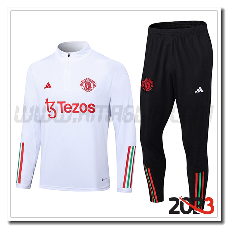 Tuta Allenamento Manchester United Bianco 2023 2024 -03