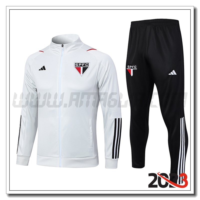 Tuta Allenamento Giacca Sao Paulo FC Bianco 2023 2024