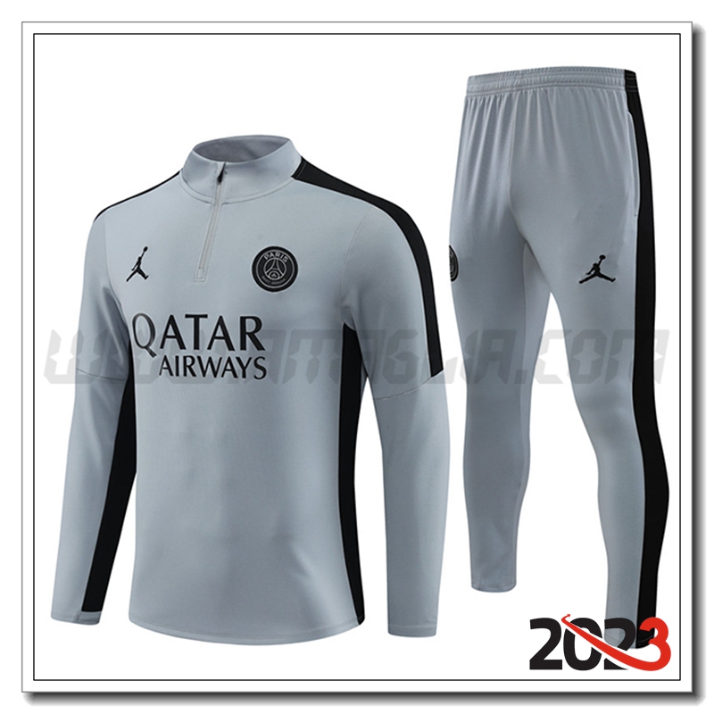 Tuta Allenamento Jordan PSG Grigio 2023 2024