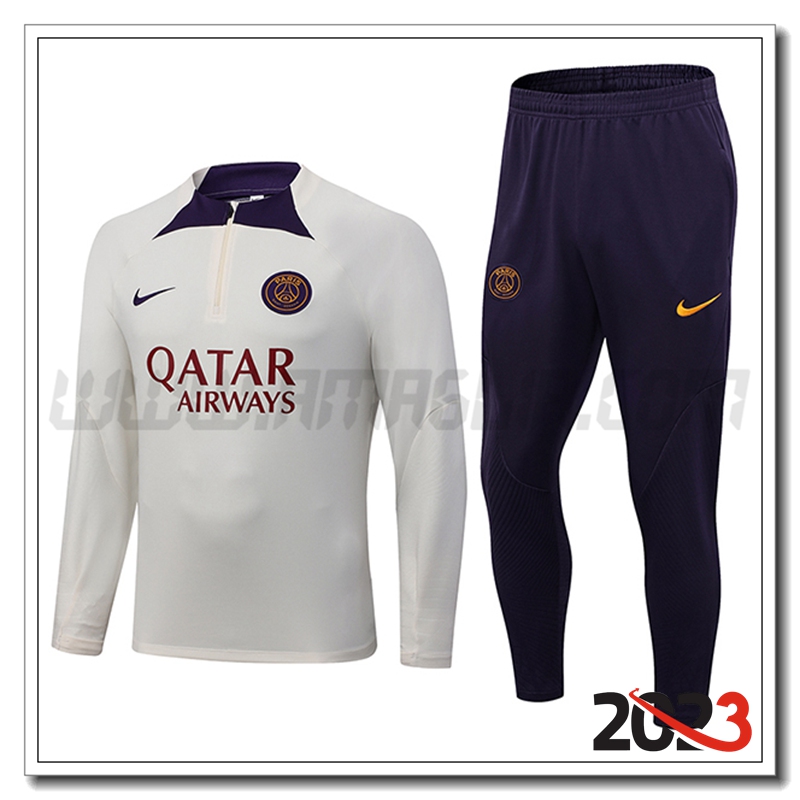 Tuta Allenamento PSG Bianco 2023 2024 -02