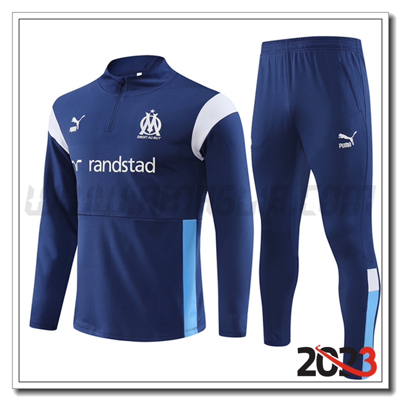 Tuta Allenamento Marsiglia Azzurro 2023 2024 -02