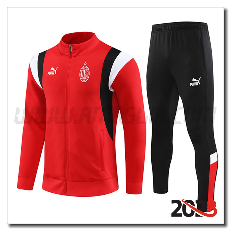 Tuta Allenamento Giacca AC Milan Rosso 2023 2024