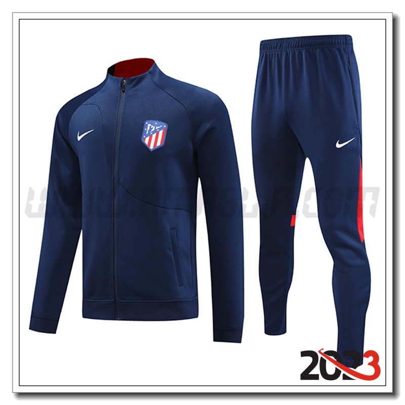 Tuta Allenamento Giacca Atletico Madrid Blu Marina 2023 2024