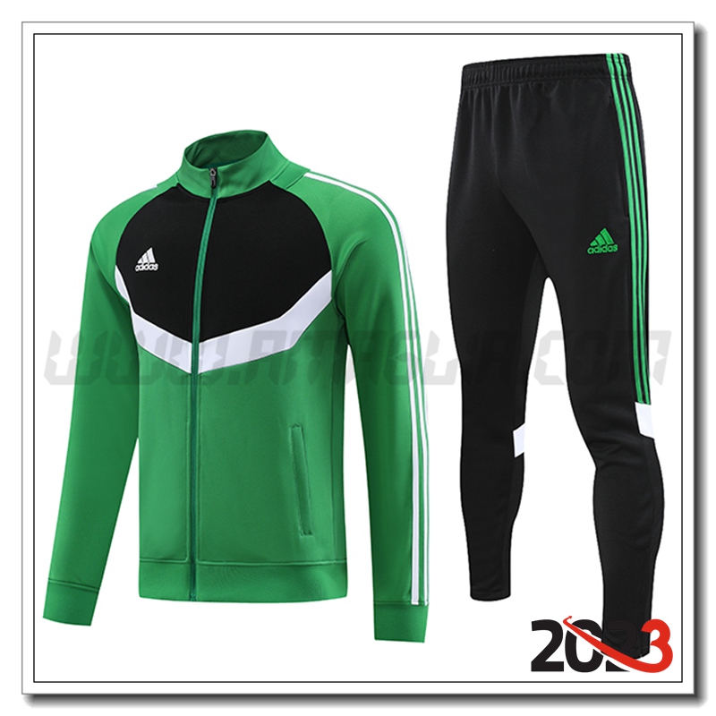 Tuta Allenamento Giacca Adidas Verde/Nero 2023 2024