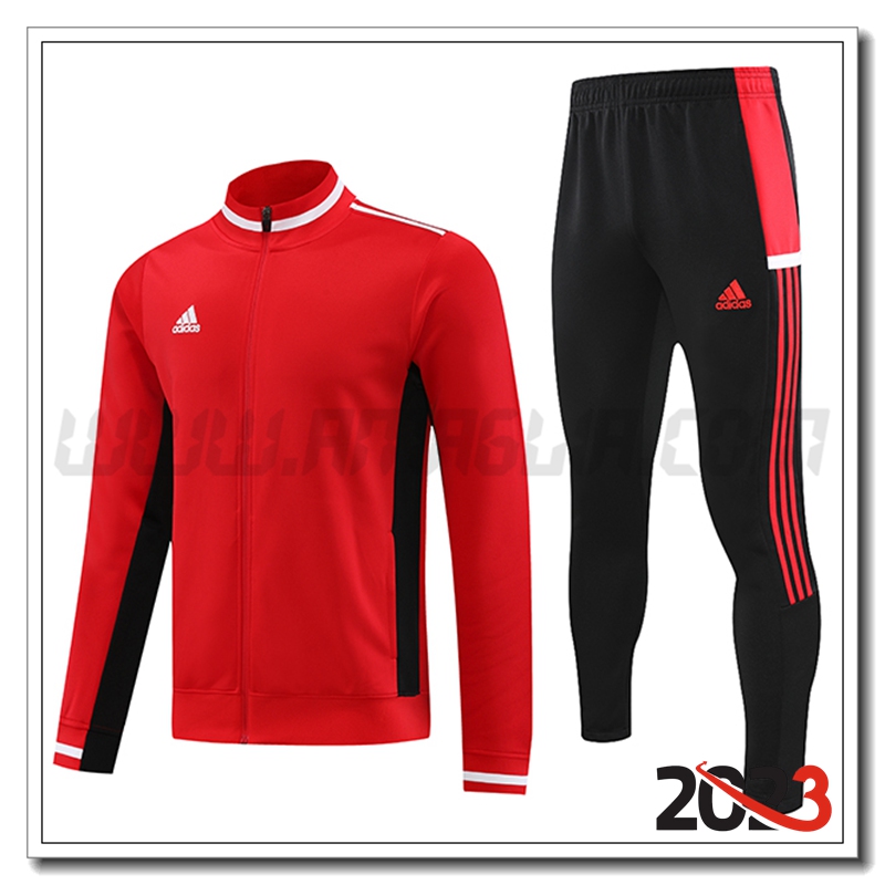Tuta Allenamento Giacca Adidas Rosso 2023 2024 -02