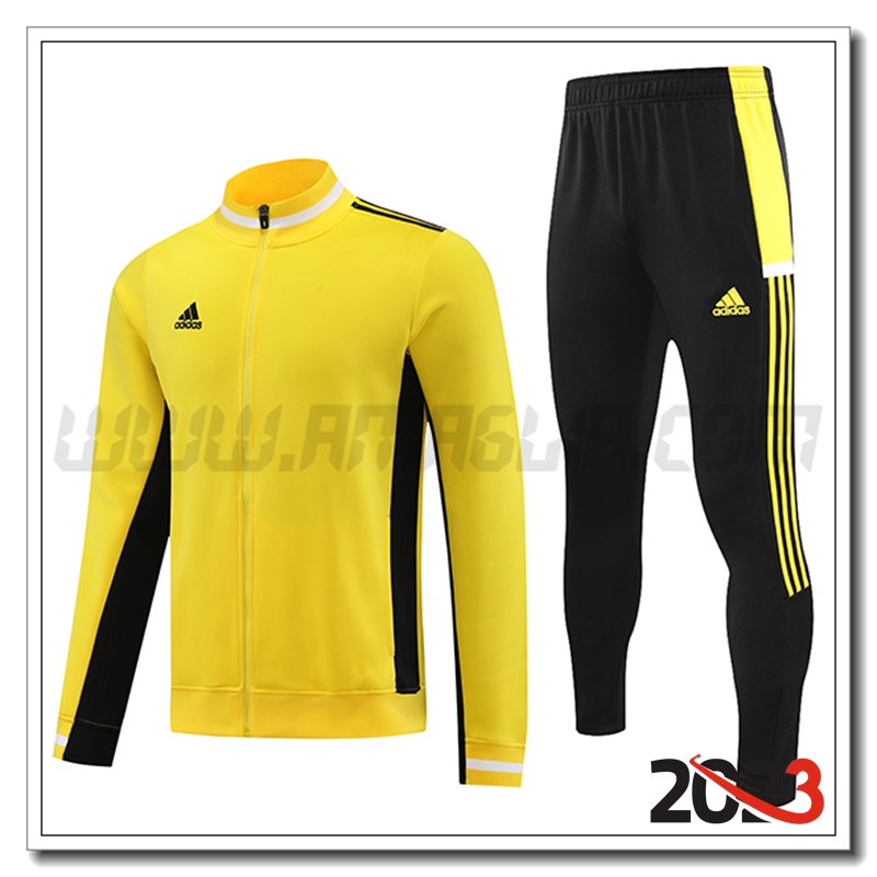Tuta Allenamento Giacca Adidas Giallo 2023 2024