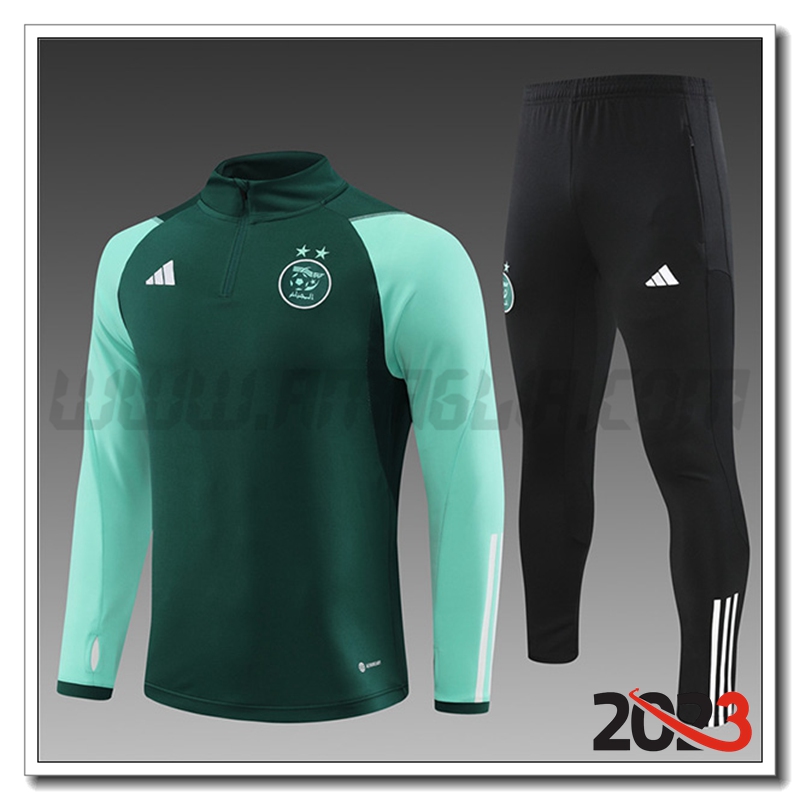Tuta Allenamento Algeria Bambino Verde 2023 2024