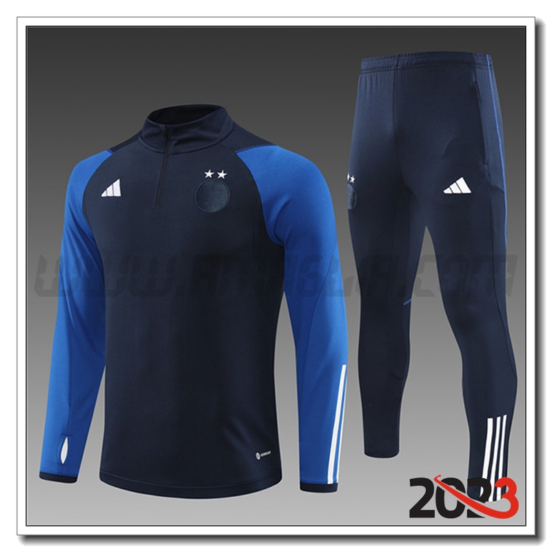 Tuta Allenamento Algeria Bambino Blu Marina 2023 2024