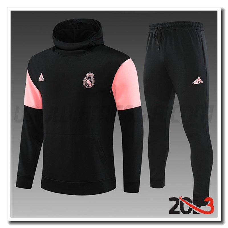 Tuta Giacca Con Cappuccio Real Madrid Bambino Nero 2023 2024