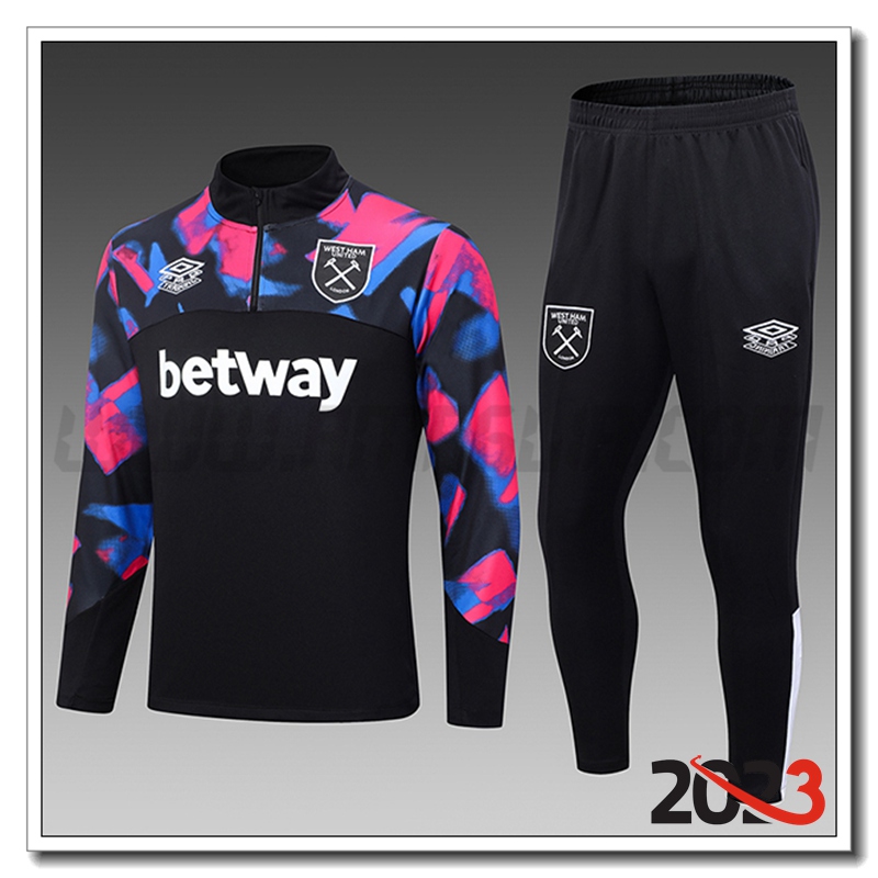 Tuta Allenamento West Ham Bambino Nero 2023 2024