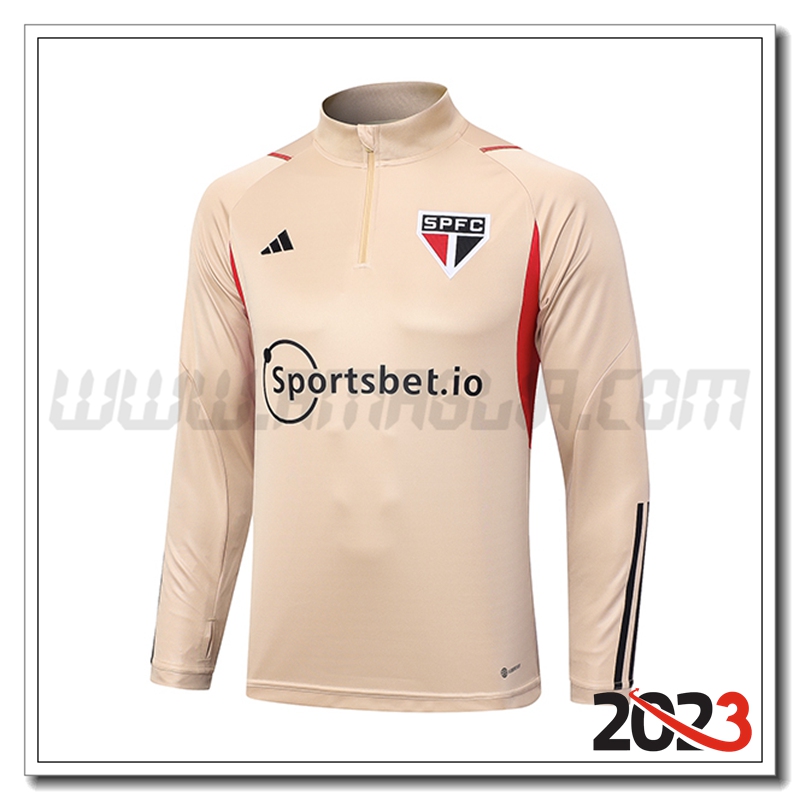 Felpa Allenamento Sao Paulo FC Giallo 2023 2024