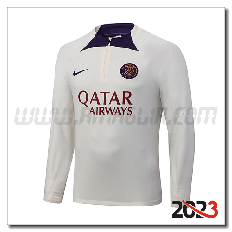 Felpa Allenamento PSG Bianco 2023 2024
